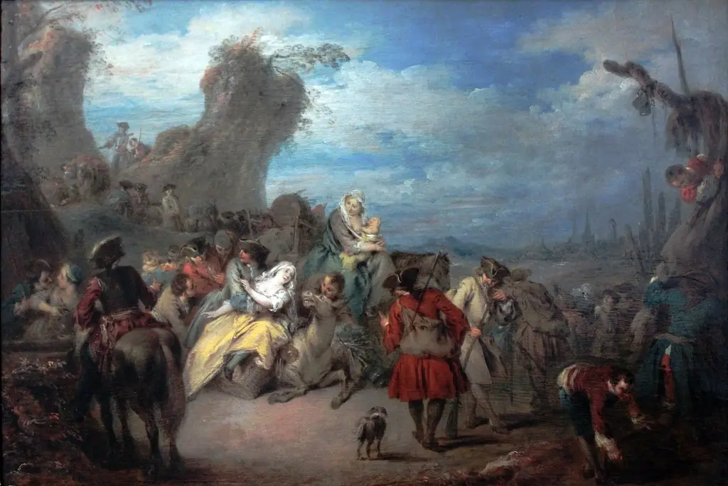 The troops rest (war)