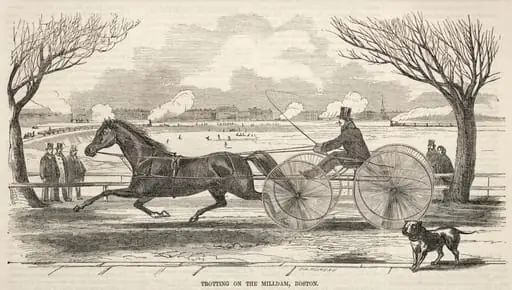 Trotting on the Mill Dam, Boston