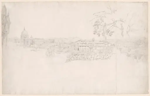 Fantasy Panorama of Rome from St. Peter's to the Castel San Angelo
