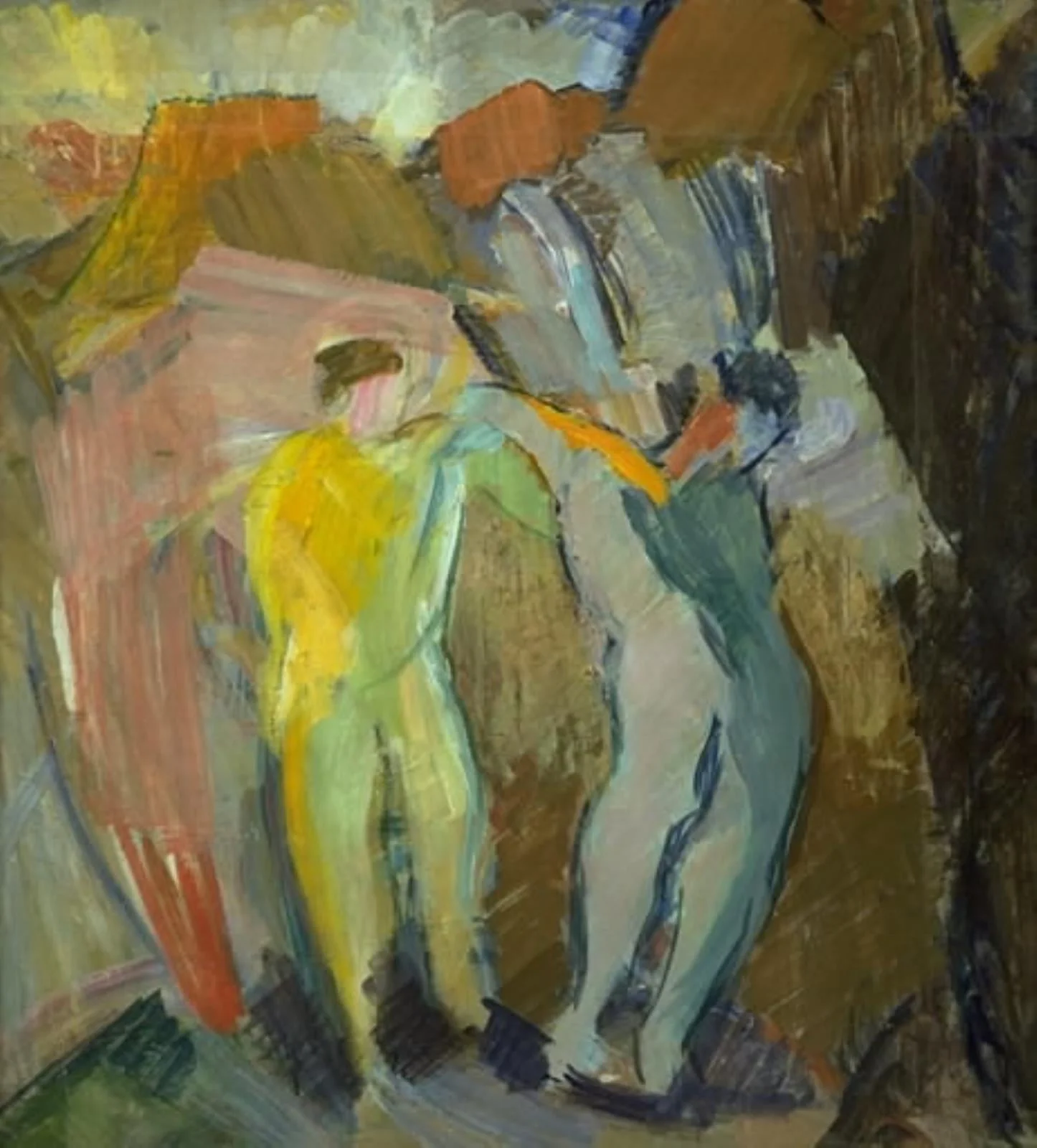 Two Genii. Sketch, by Unknown, 1922
