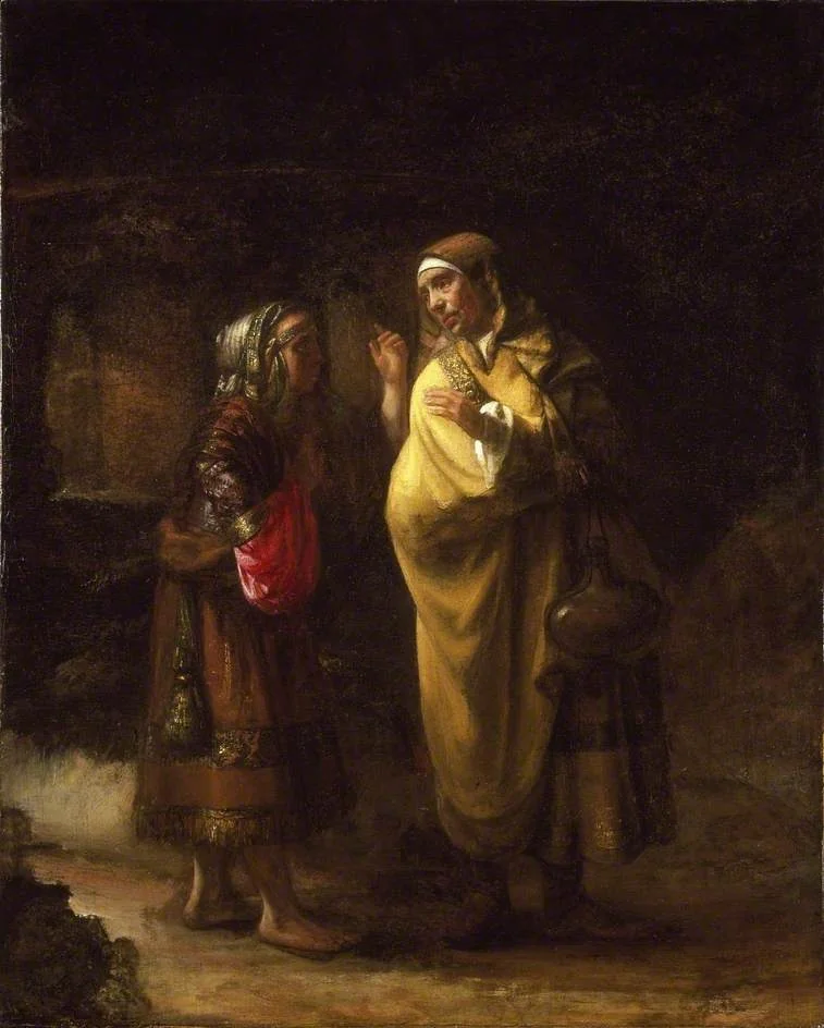 Ruth and Naomi, by Willem Drost, oil, 1656
