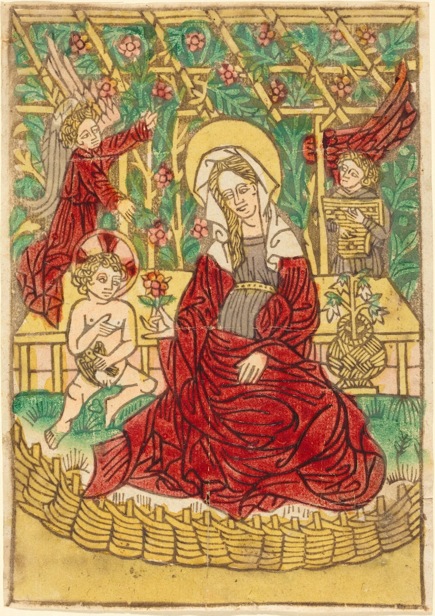 Madonna in a Closed Garden, by German 15th Century, ink, 1460