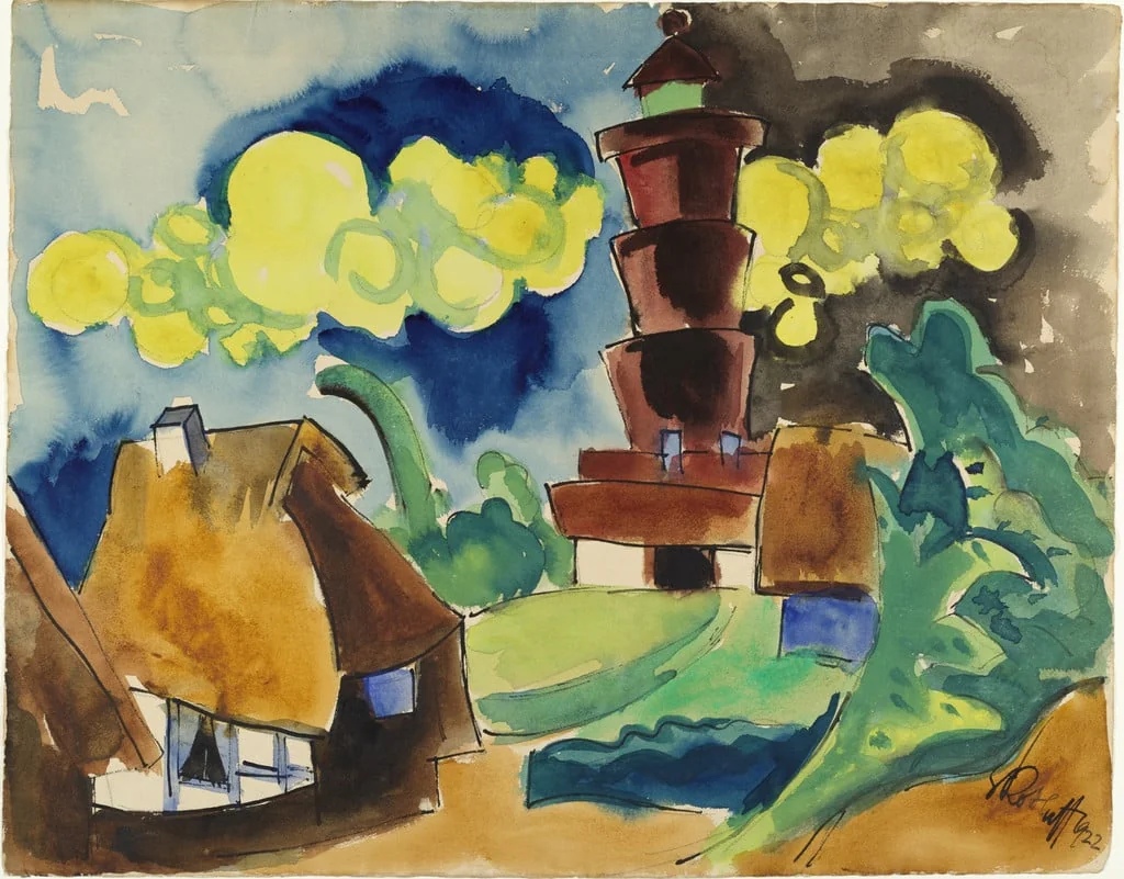 Untitled, by Karl Schmidt-Rottluff, watercolor, 1922