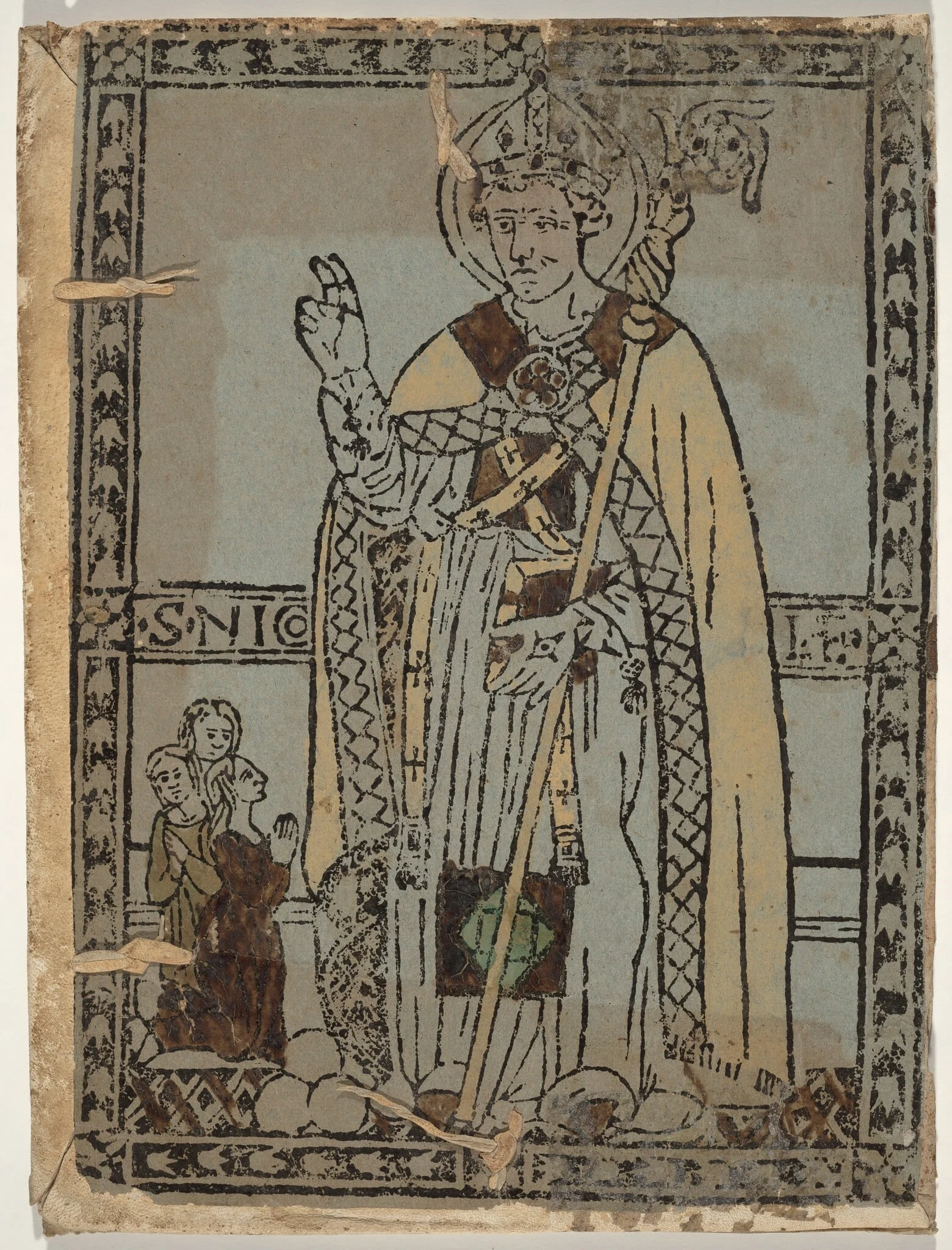 Saint Nicolas of Myra, by Italian 15th Century, ink, 1474