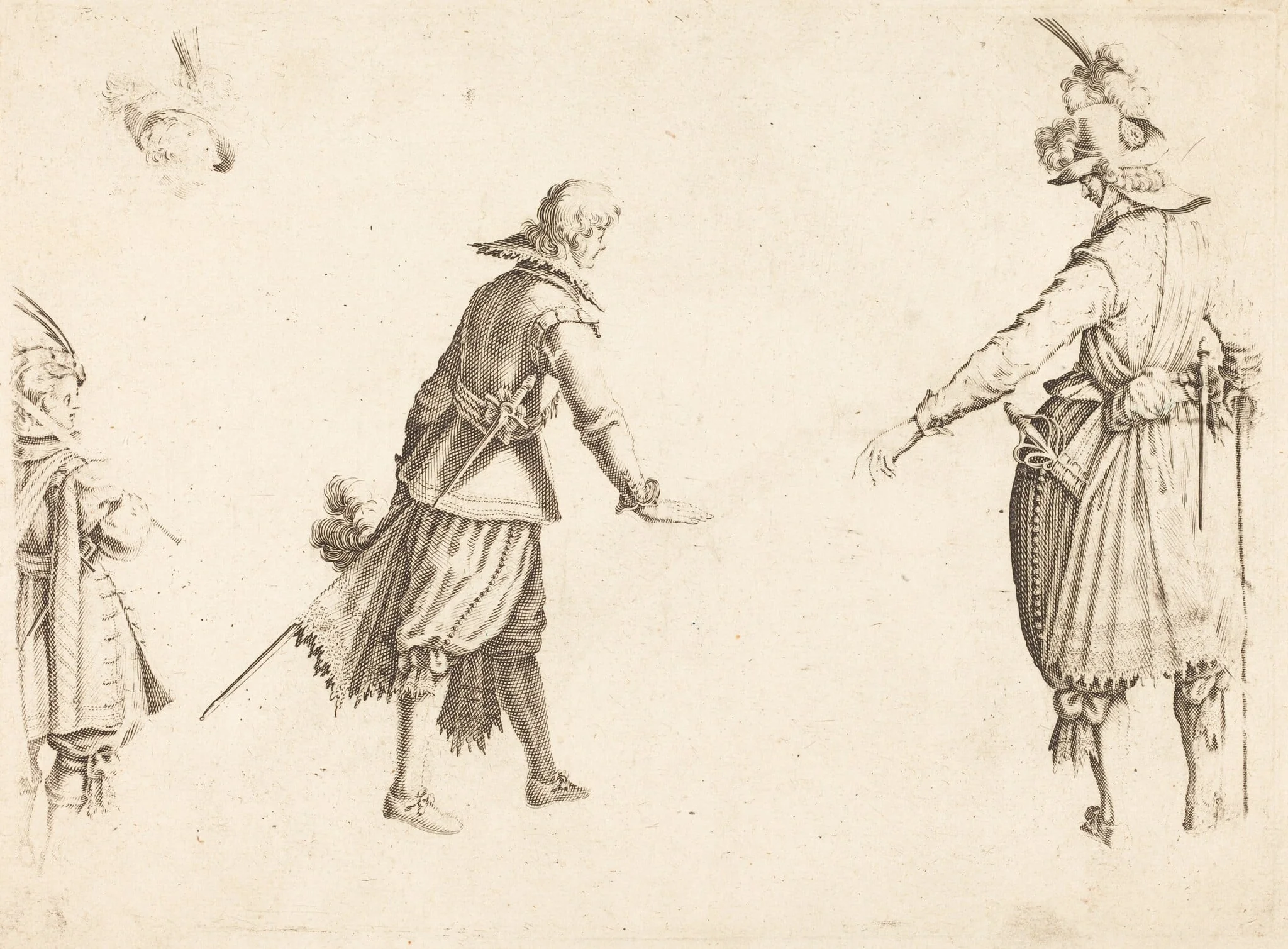 The Enrollment of the Troops, by Jacques Callot, ink, 1614
