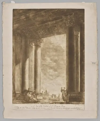 A View of the Vestibule of Saint Mary at Rome