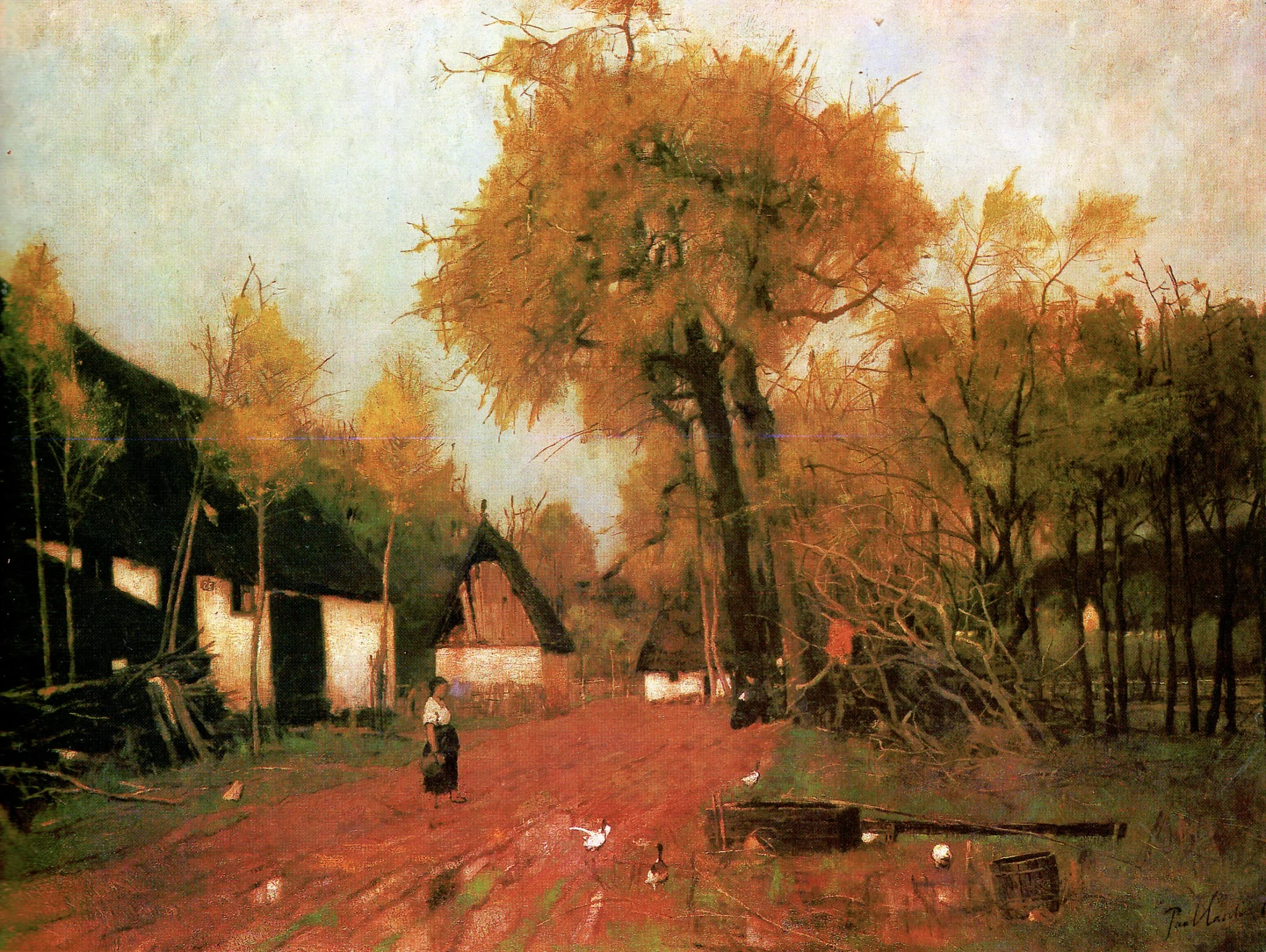 The Road to Berzova, by László Paál, oil, 1871