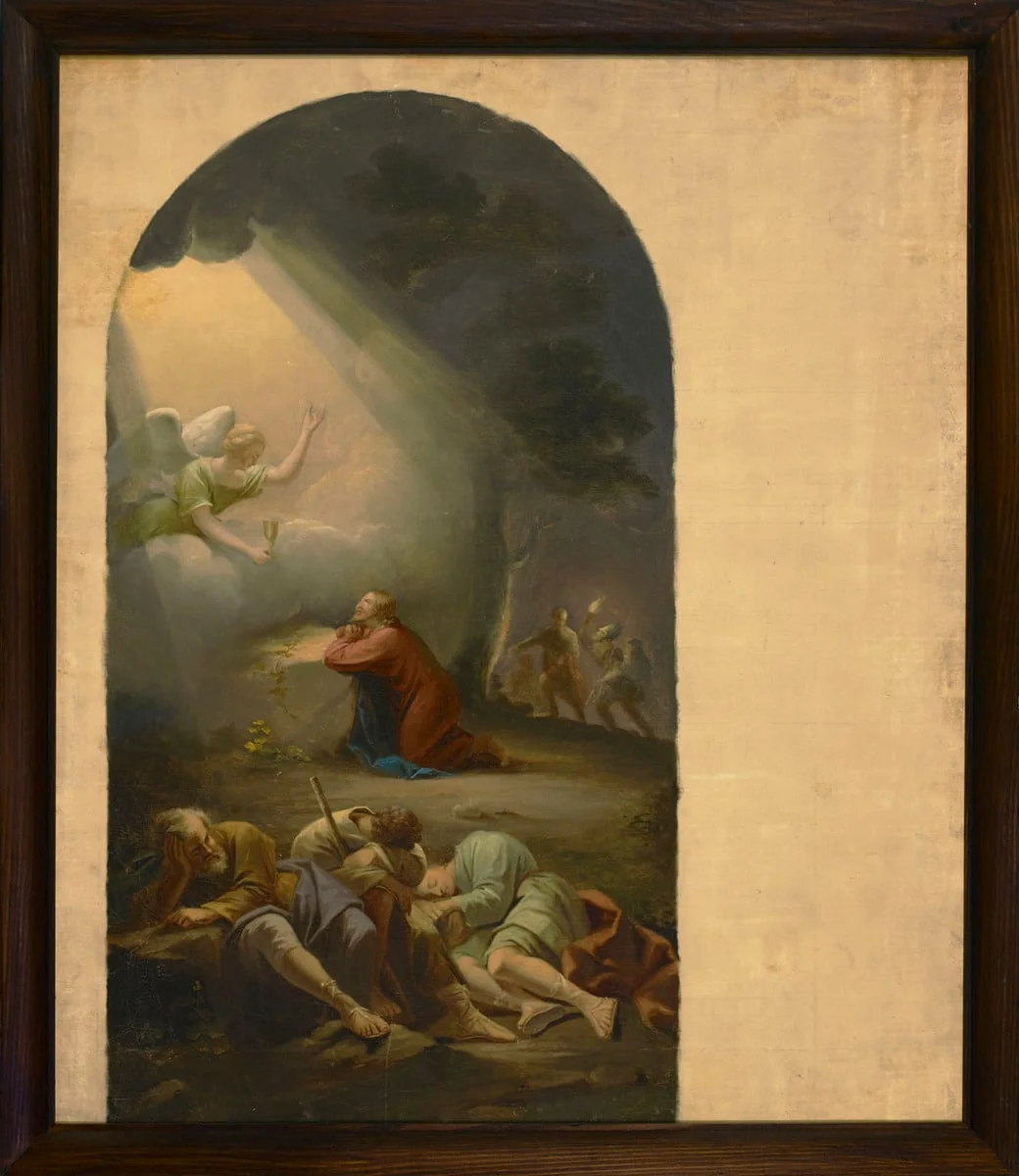 Getsemanen rukous, Kymin kirkon alttaritaulun luonnos, by Berndt Abraham Godenhjelm, unspecified