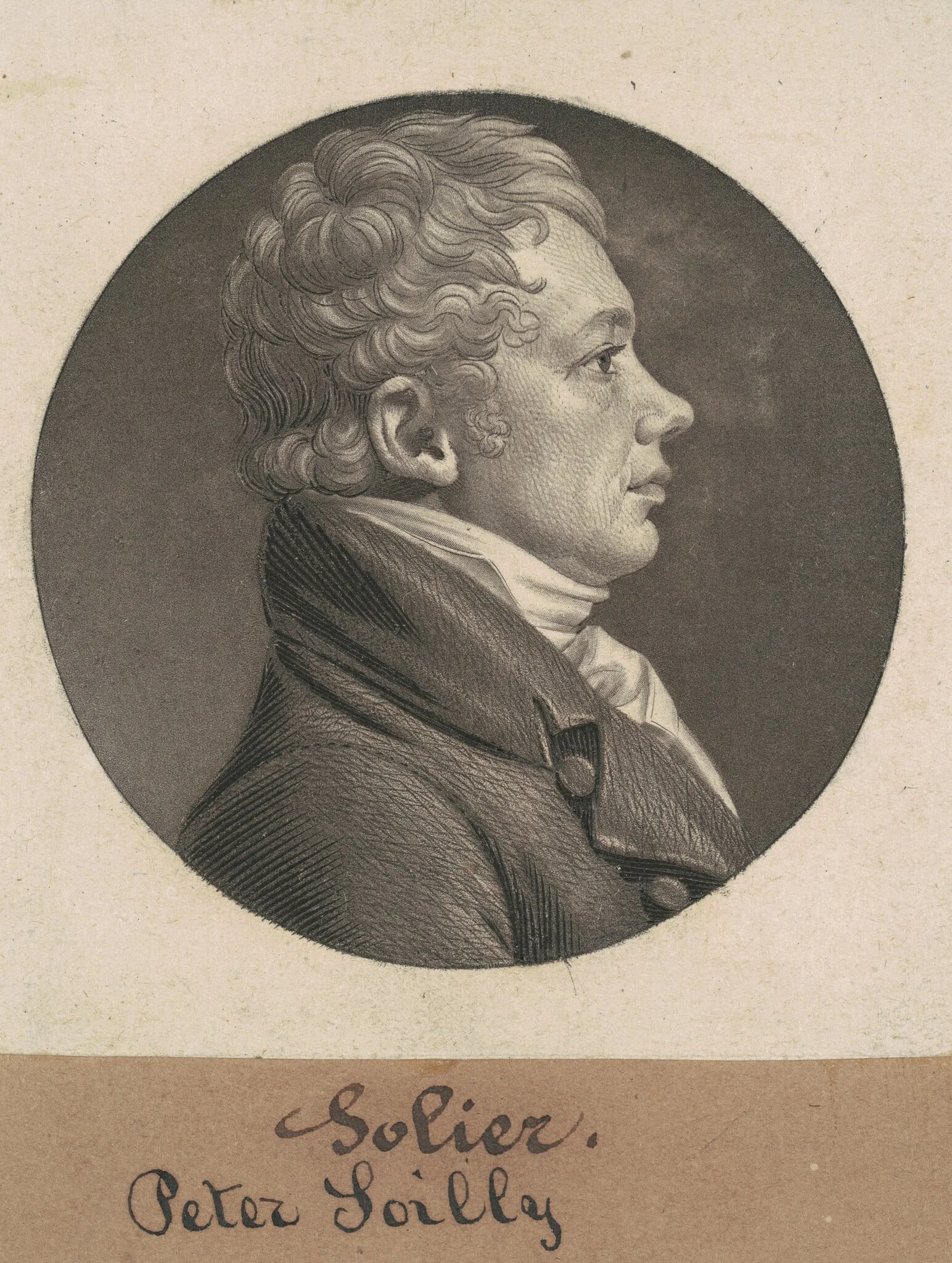 Peter Sailly, by Charles Balthazar Julien Févret de Saint-Mémin, ink, 1807