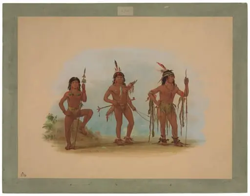 Lengua Medicine Man with Two Warriors