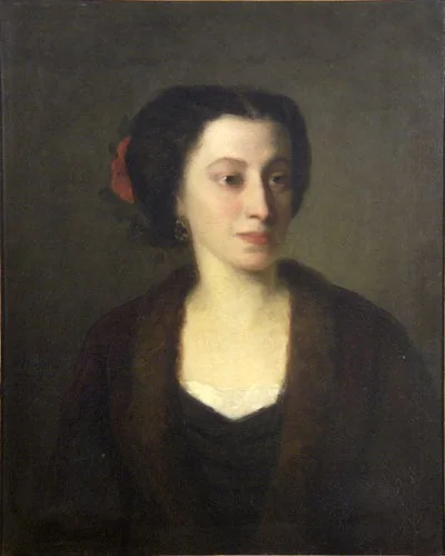 Bust-Portrait of a Woman, by Alajos Györgyi Giergl, oil, 1856