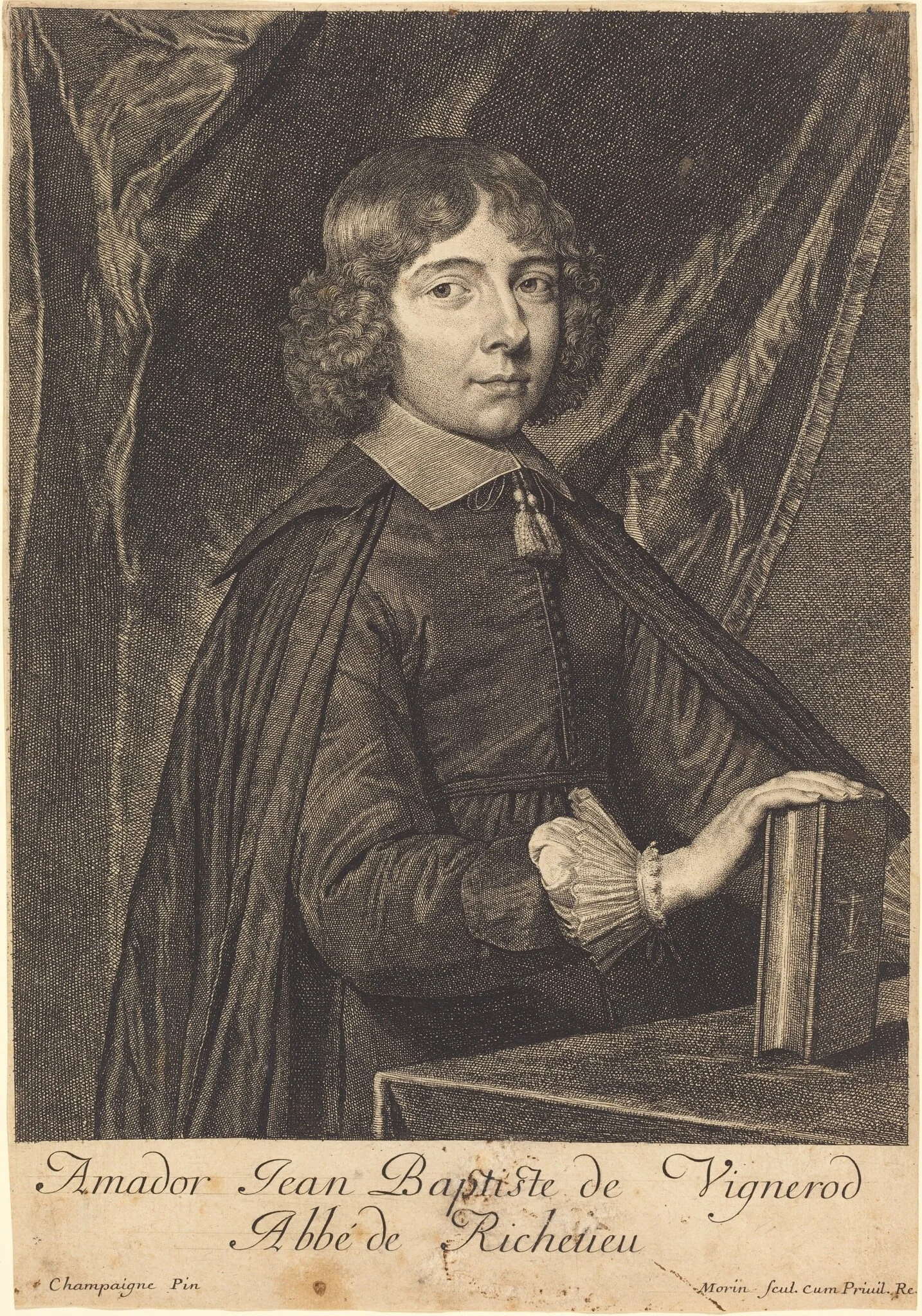 Jean Baptiste Amidor Vignerod, by Jean Morin, ink, 1625