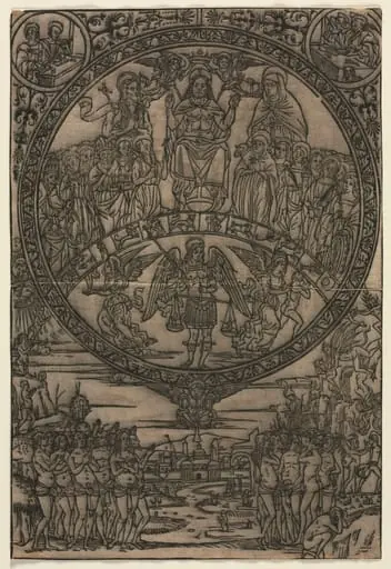The Last Judgment in the Presence of the Saints and the Archangel Michael
