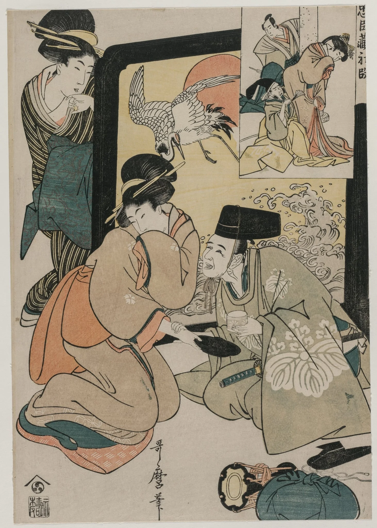 Chushingura: Act I of The Storehouse of Loyalty, by Kitagawa Utamaro, 1794