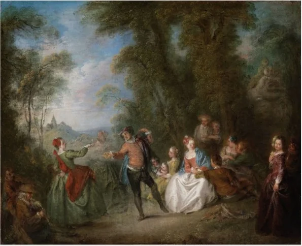 Fête Champêtre, by Jean-Baptiste Pater, oil, 1725