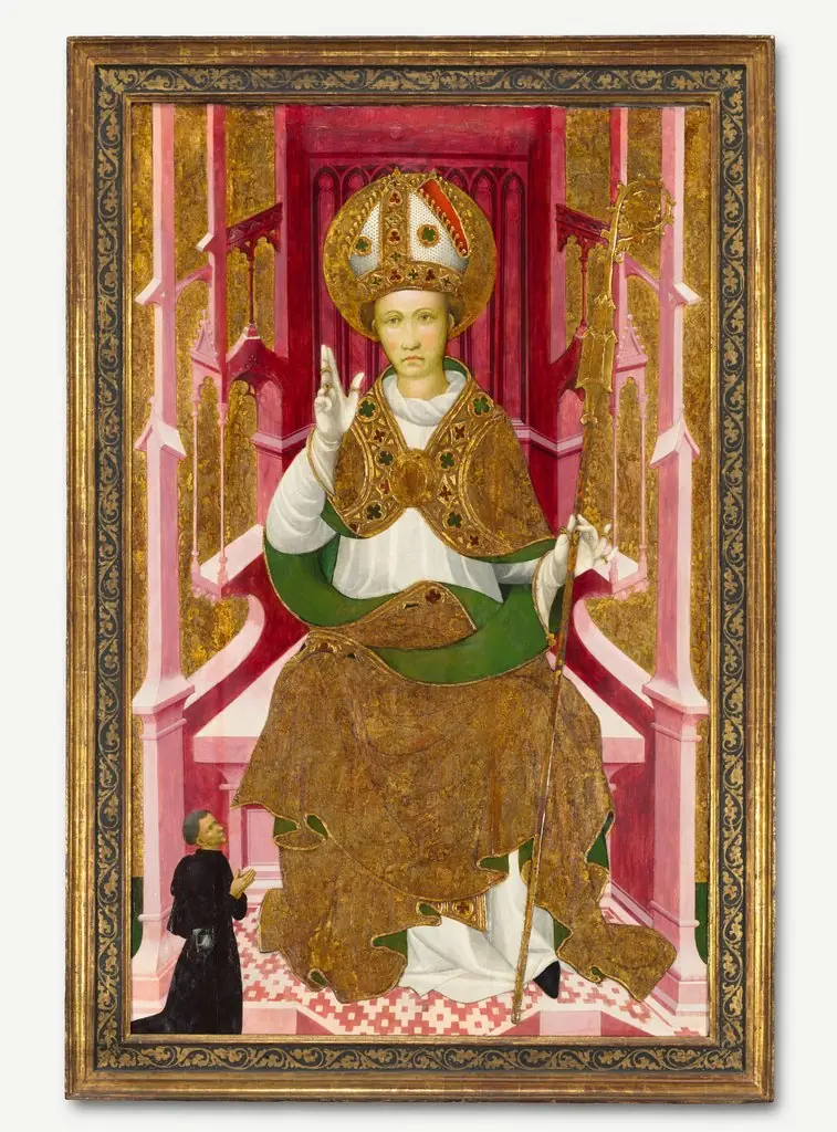 A Bishop Saint with a Donor (Saint Louis of Toulouse?)