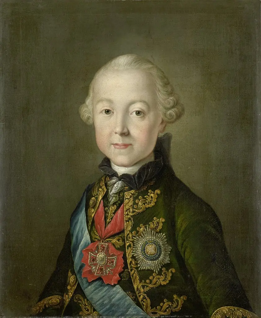Portrait of Paul I, Emperor of Russia, at a young age