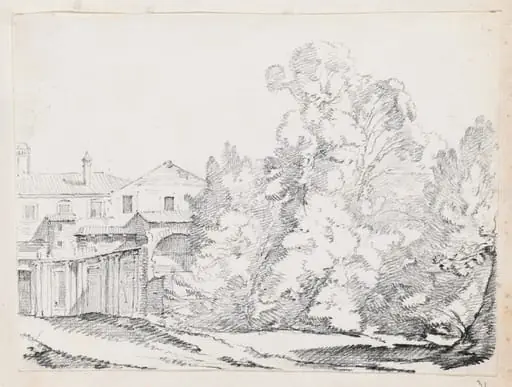 Trees Screening a House Built on Ancient Ruins
