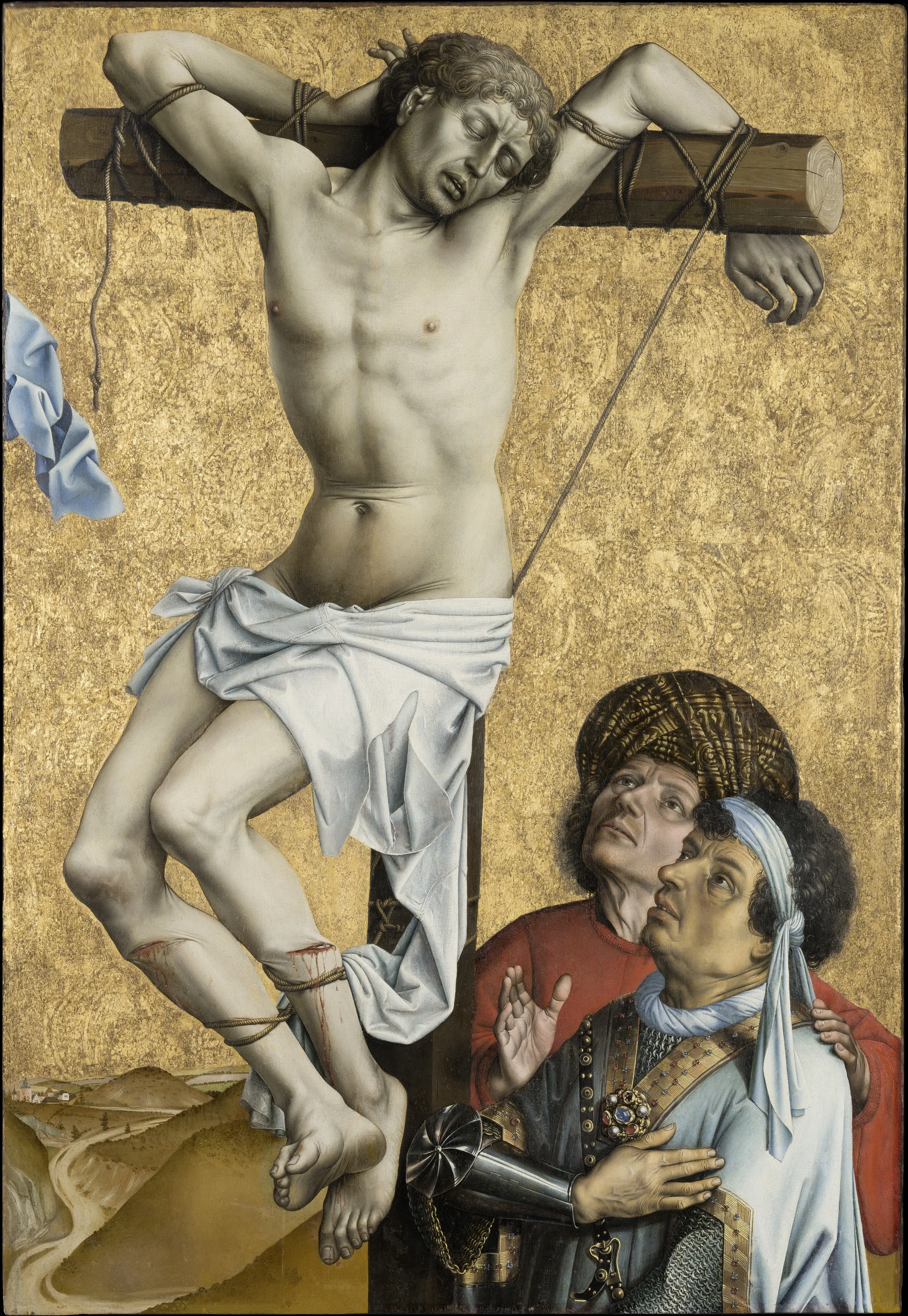 The Bad Thief to the Left of Christ, by Master of Flémalle, mixed, 1430