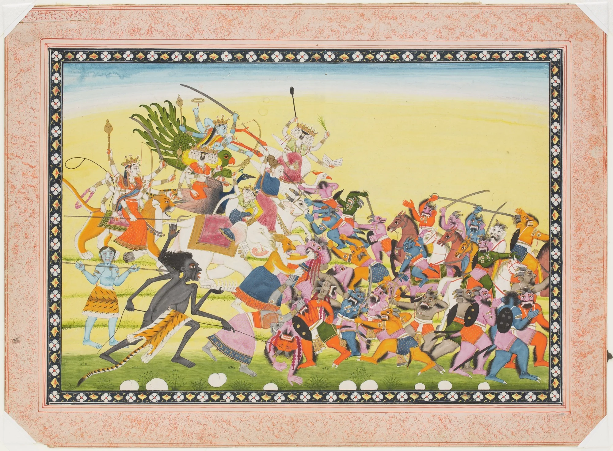 Godesses in Combat with Demons, by Unknown, unspecified, 1800