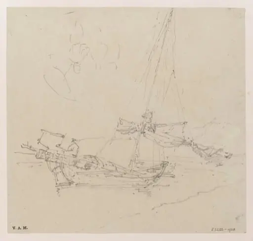A Chinese craft in shallow water