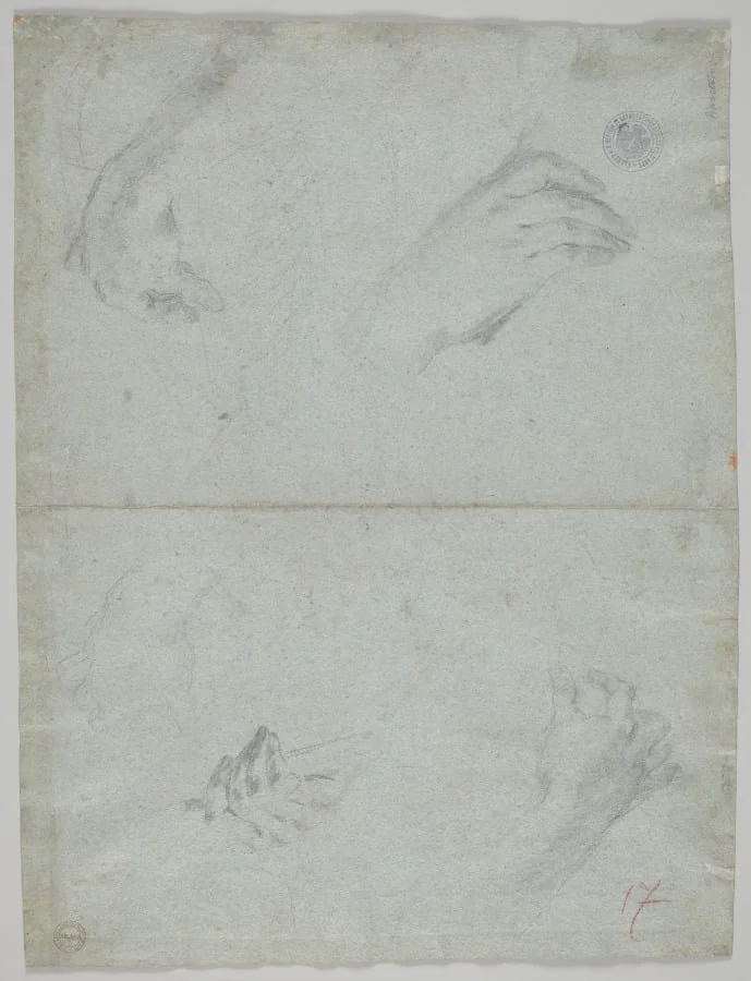Studies of Hands Playing Instruments (verso)