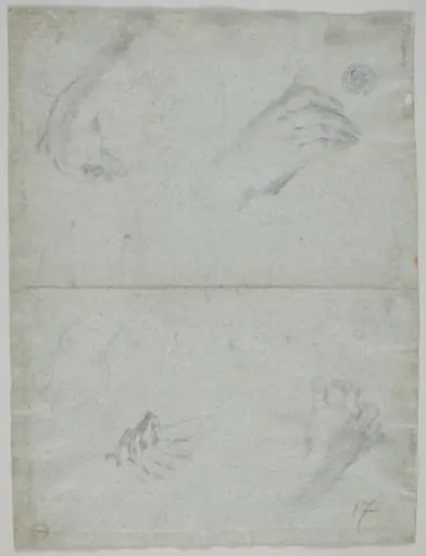 Studies of Hands Playing Instruments (verso)