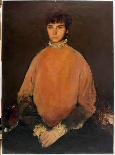 Portret de fată în roz