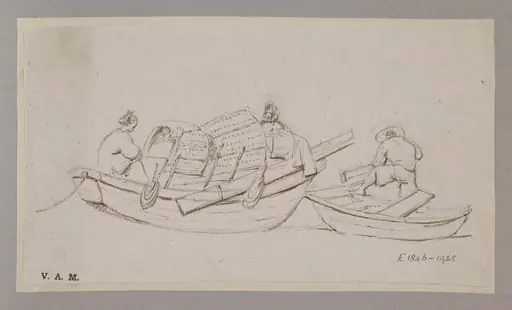 A Tanka boat, with a smaller boat alongside