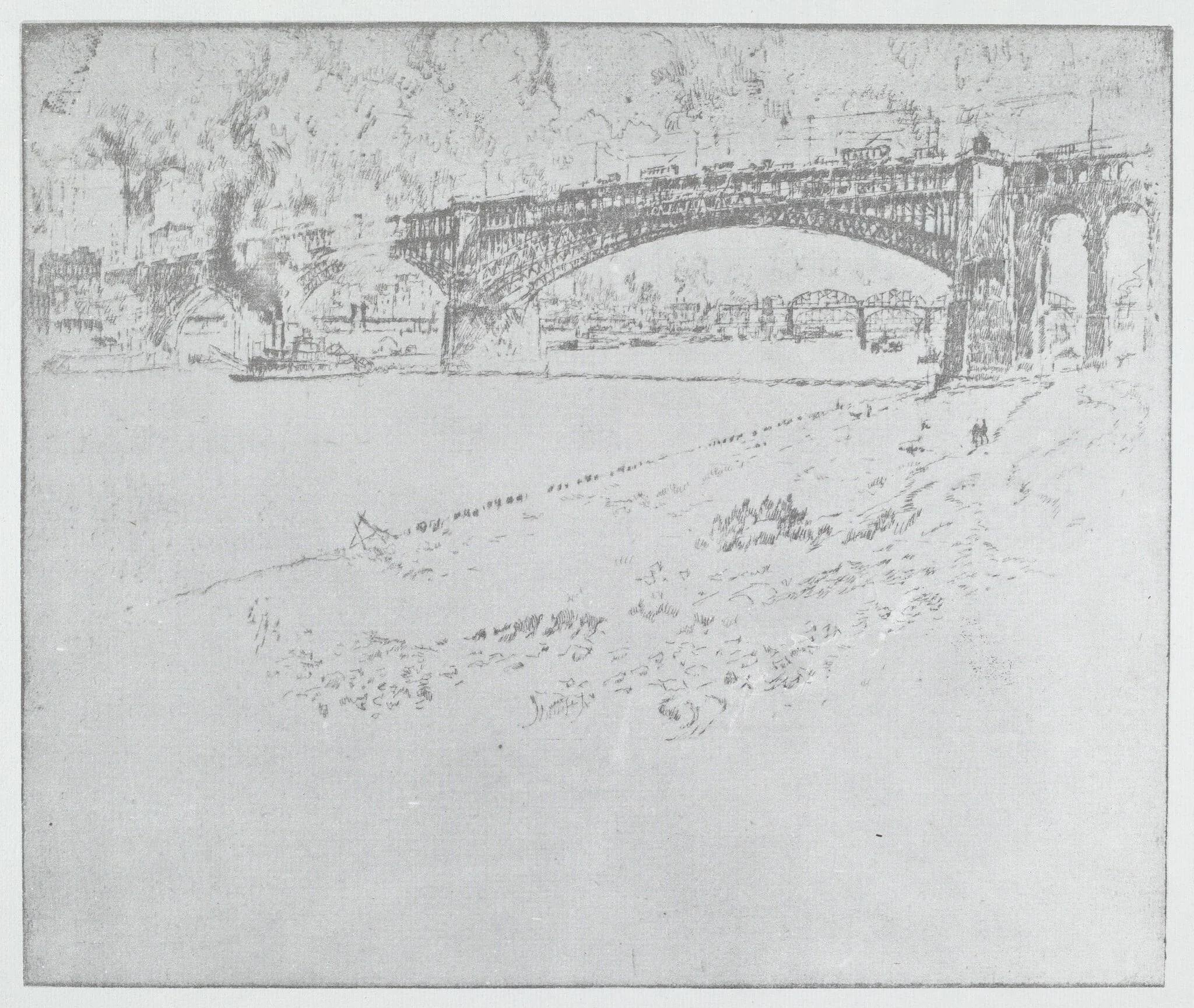 The Eads Bridge, St. Louis [top], by American 20th Century, 1919
