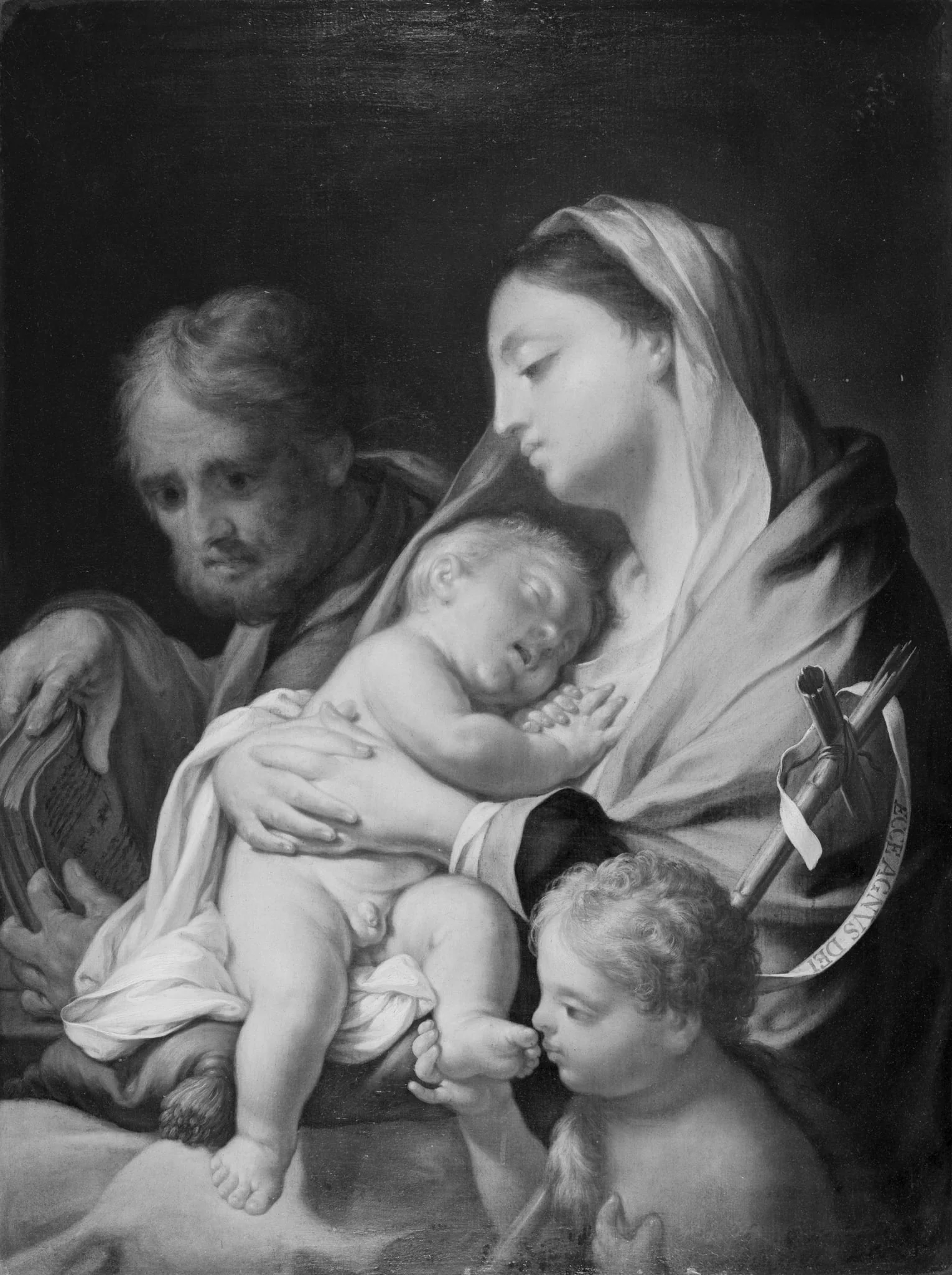Holy Family with the Infant St. John, by Francesco Trevisani, oil, 1700