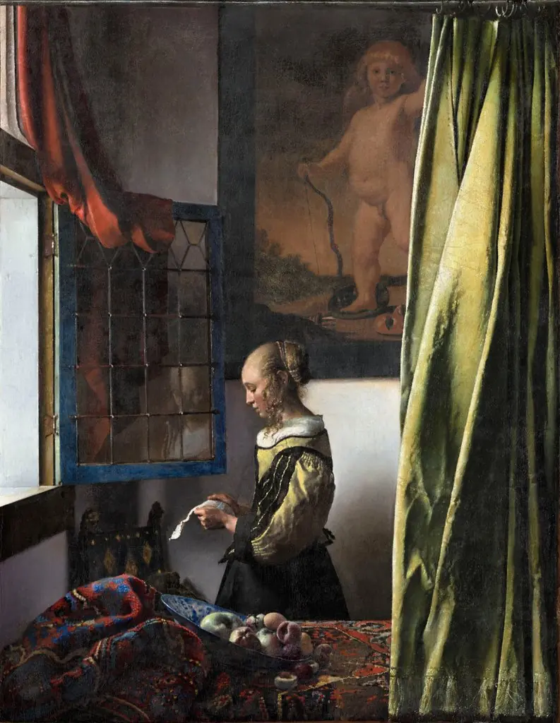 Girl Reading a Letter at an Open Window