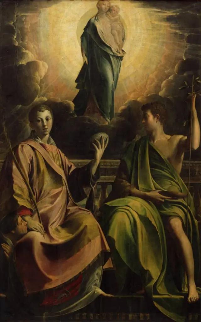 Madonna and child with Saints Stephen and John the Baptist