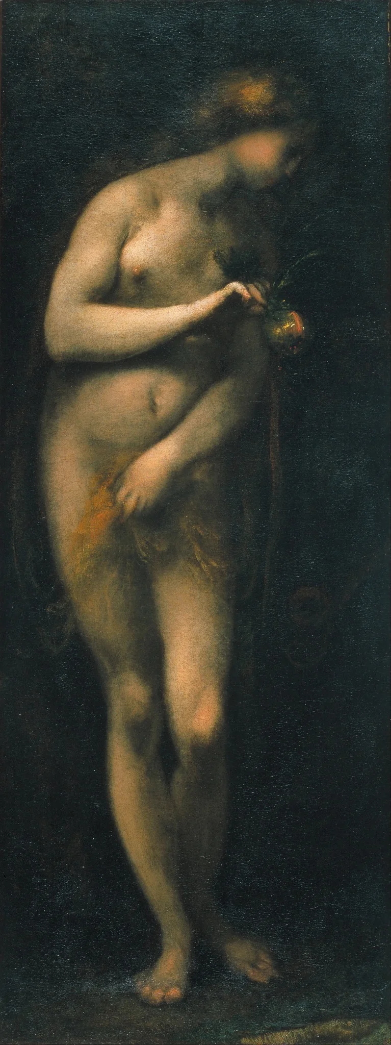 Temptation of Eve, by Cecco Bravo, oil, 1650