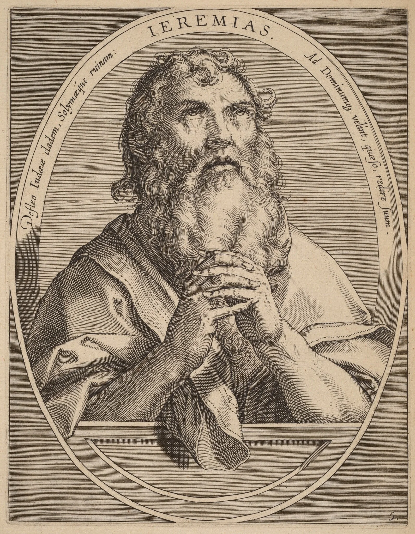 Jeremiah, by Theodor Galle, ink, 1613
