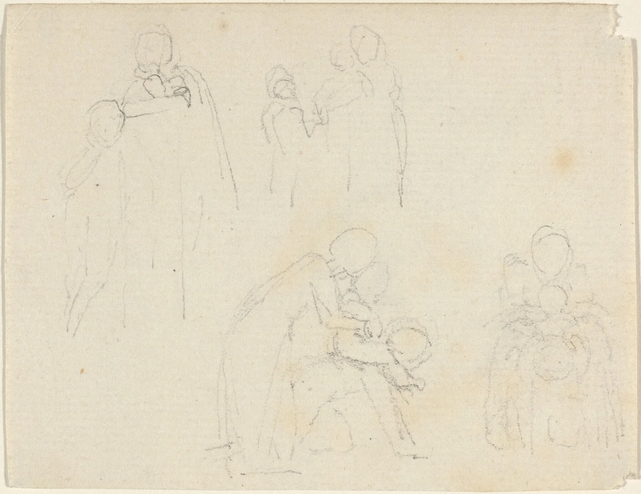 Four Groups of Figures, by John Flaxman, graphite, 1790