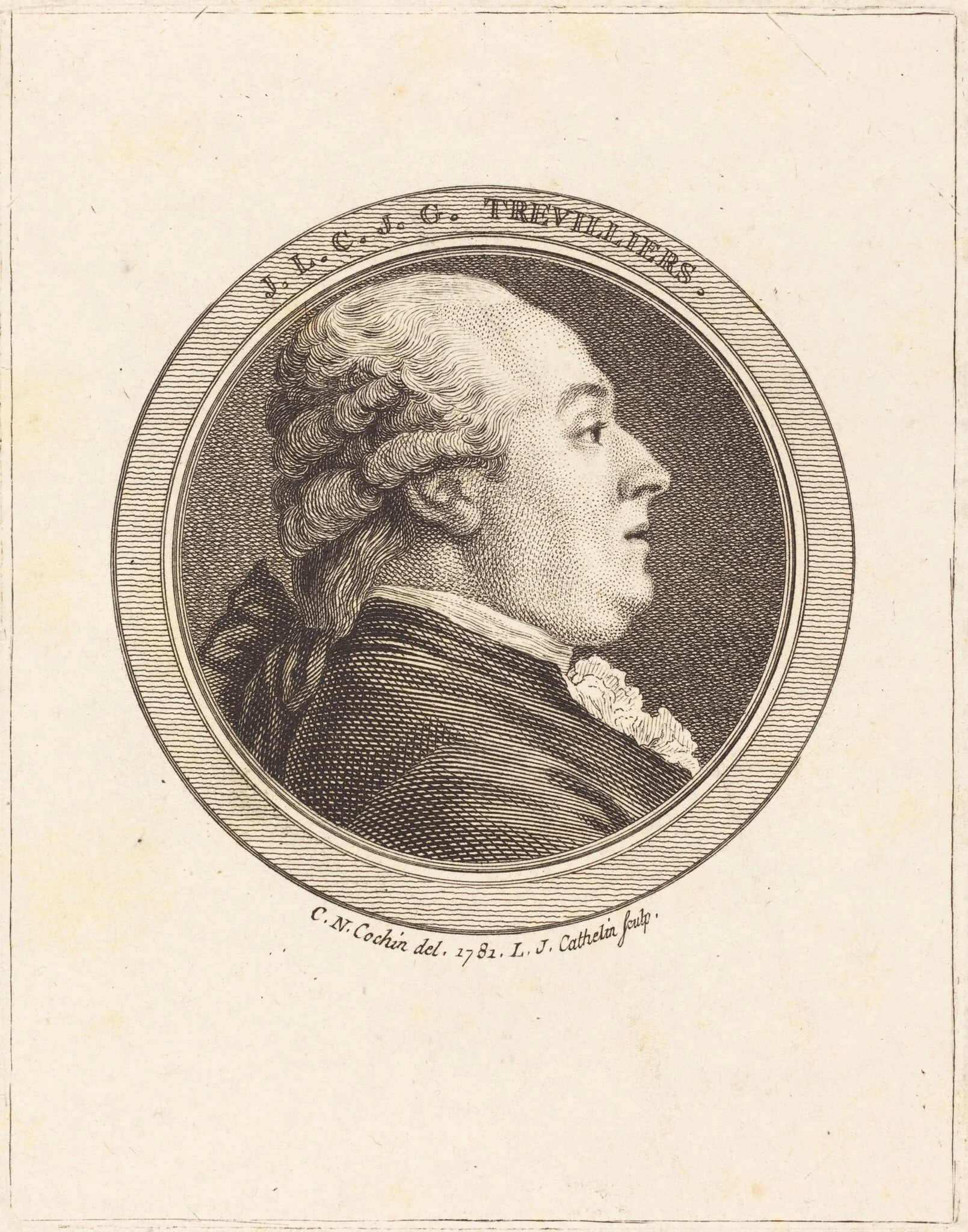 J. Trevilliers, by Louis-Jacques Cathelin, ink, 1782