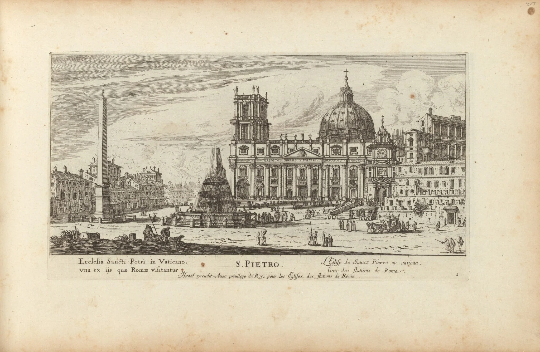 S. Pietro, by Israël Silvestre, ink, 1650
