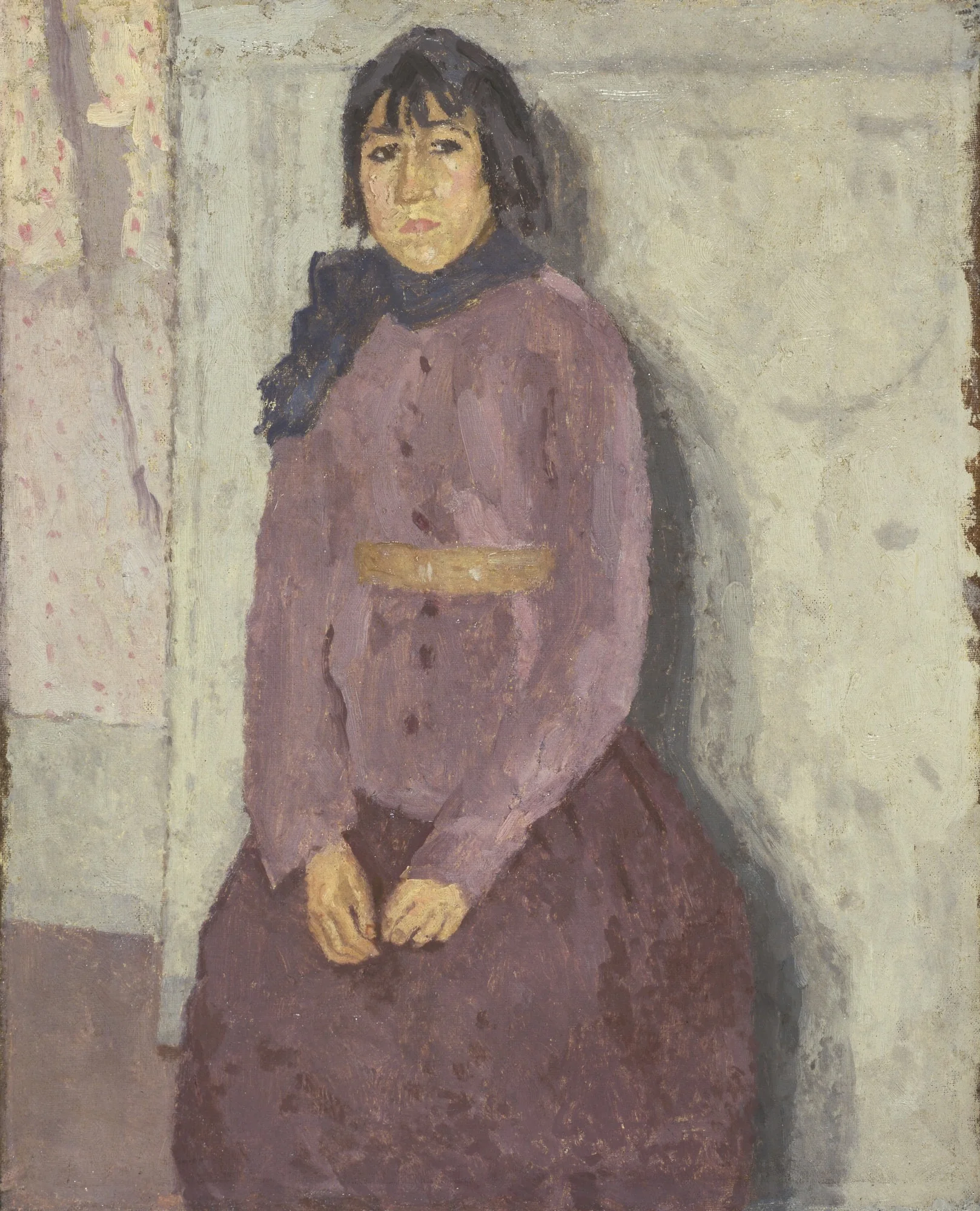Girl with a Blue Scarf, by Gwen John, oil, 1917