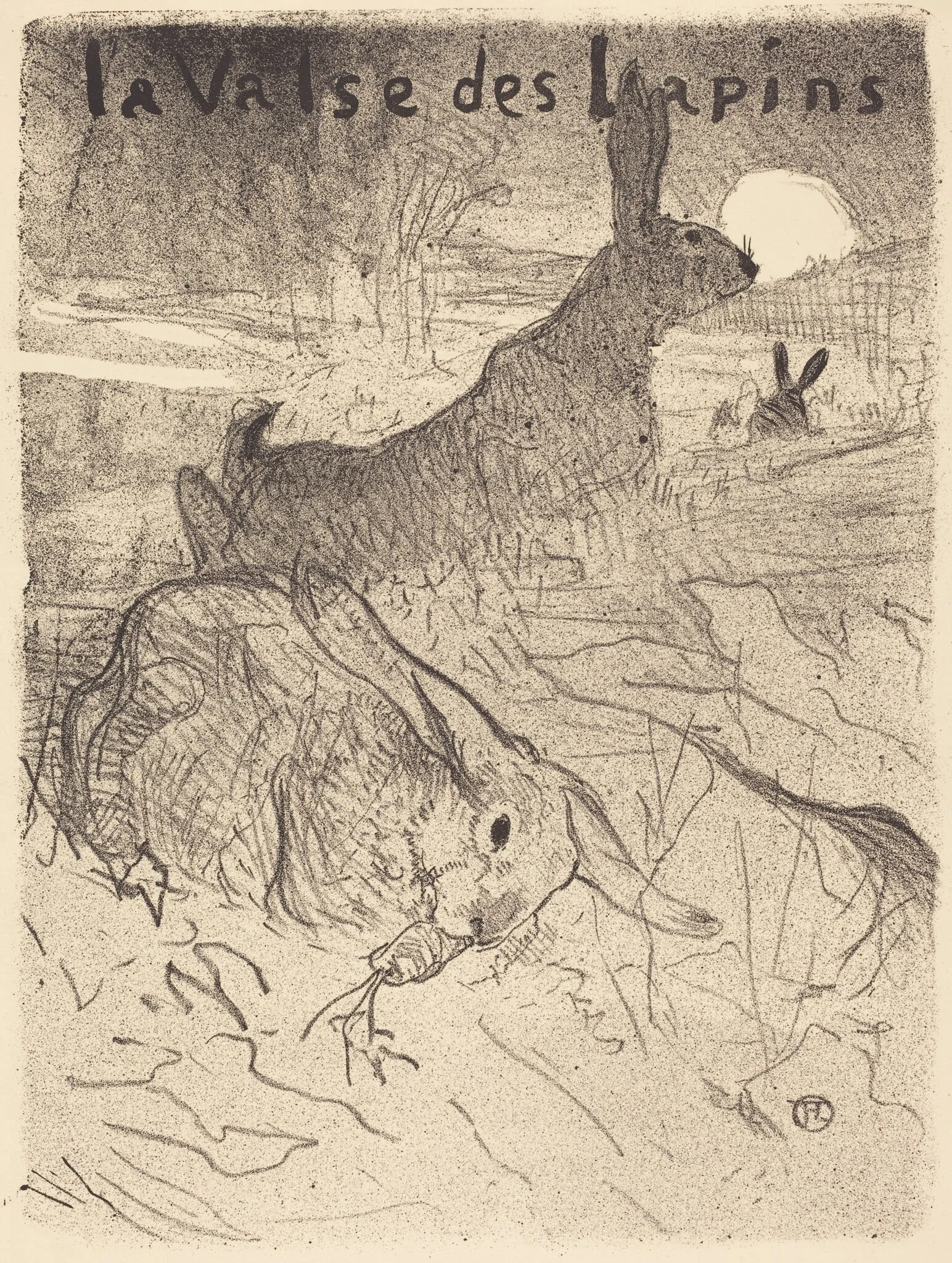 La valse des lapins, by Henri de Toulouse-Lautrec, ink, 1895