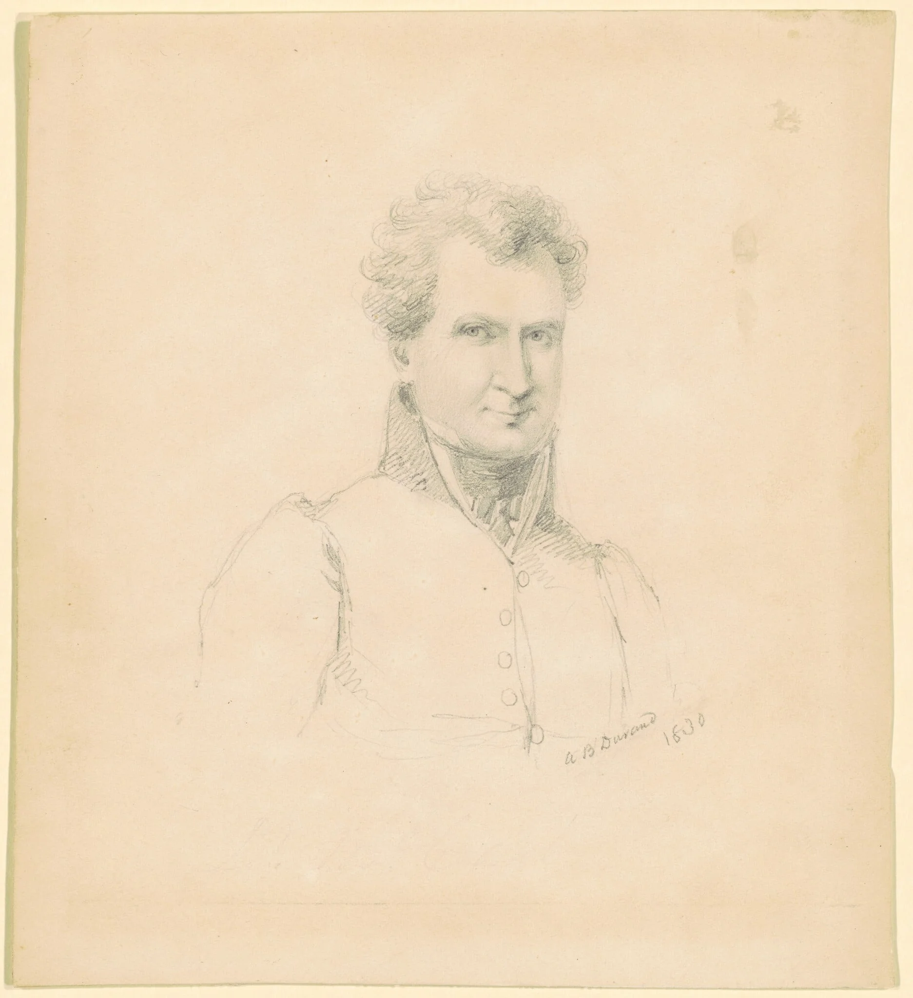 Commodore John Barry, by Asher Brown Durand, graphite, 1830