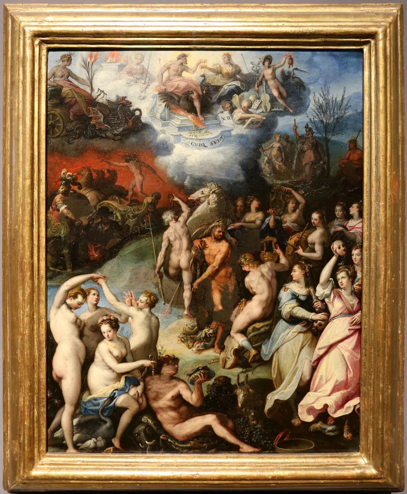 Hercules Musagetes and the gods of Olympus, by Jacopo Zucchi, unspecified, 1579