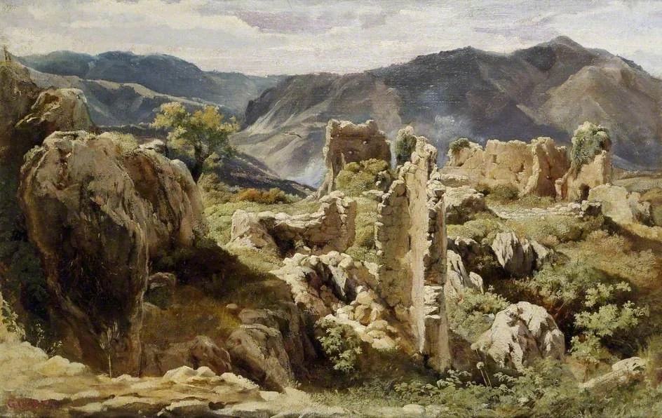 Ruins in the Colli Albani, by Giovanni Costa, unspecified