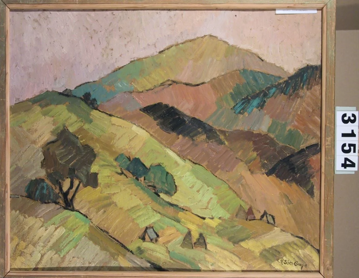 Peisaj cu coline, by Maria Gropa-Sion, unspecified