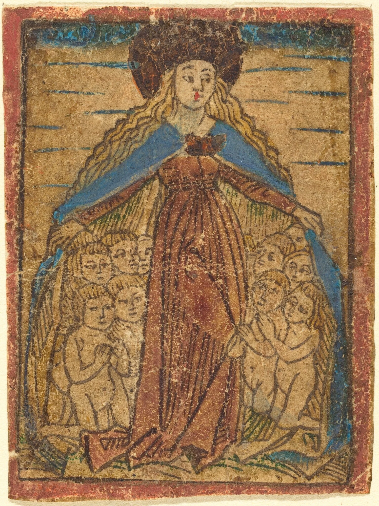 Madonna as Protectress, by German 15th Century, ink, 1475