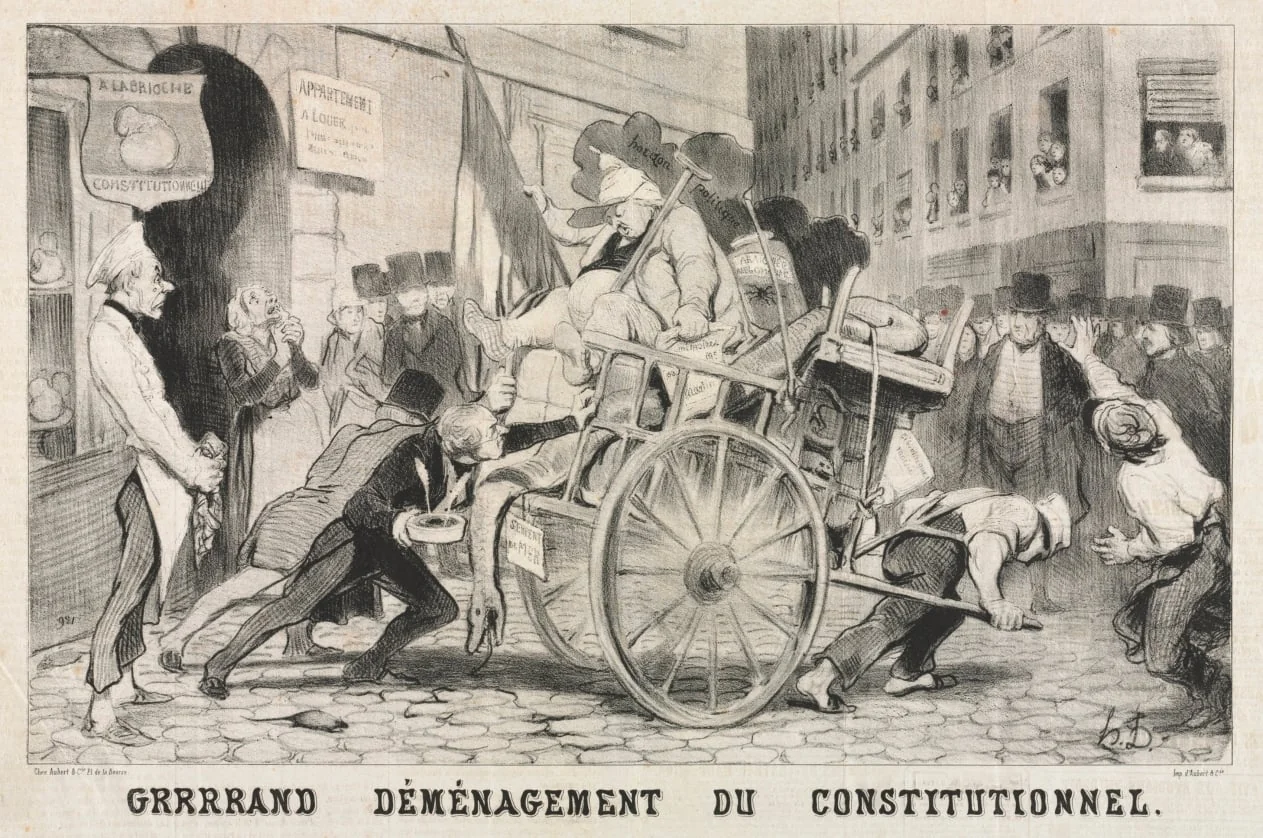 Great Removal of the Constitutional Establishment, by Honoré Daumier, 1846