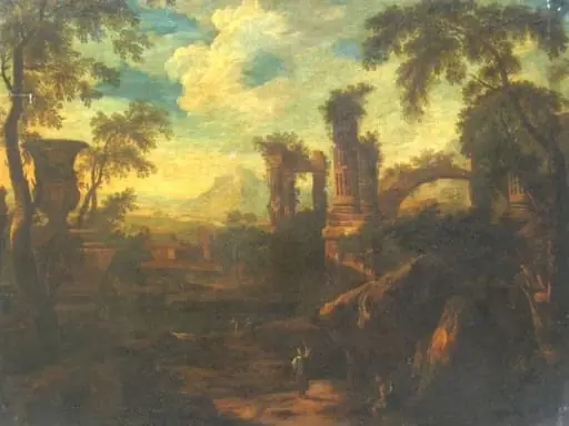 Peisaj cu ruine antice