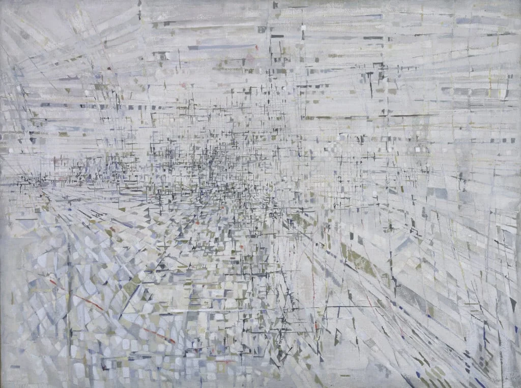 Untitled, by Maria Helena Vieira da Silva, oil, 1950