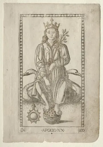 Apollo (from the Tarocchi, series D:  Apollo and the Muses, #20)