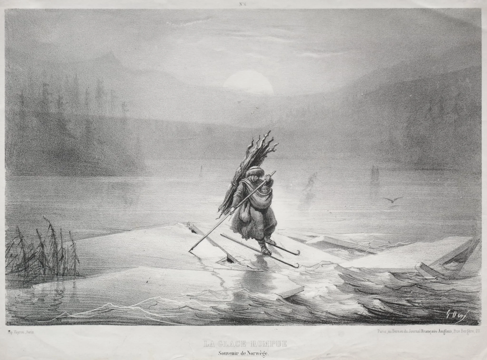 The Breaking Ice, Souvenir of Norway, by Gustave Doré, 1804